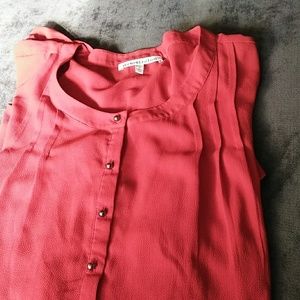 Womens 3X burnt orange short sleeve blouse